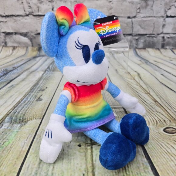 Disney Pride Plush Pluto & Minnie Mouse 10" Rainbow Collection NEW w/ Tags - Picture 3 of 9